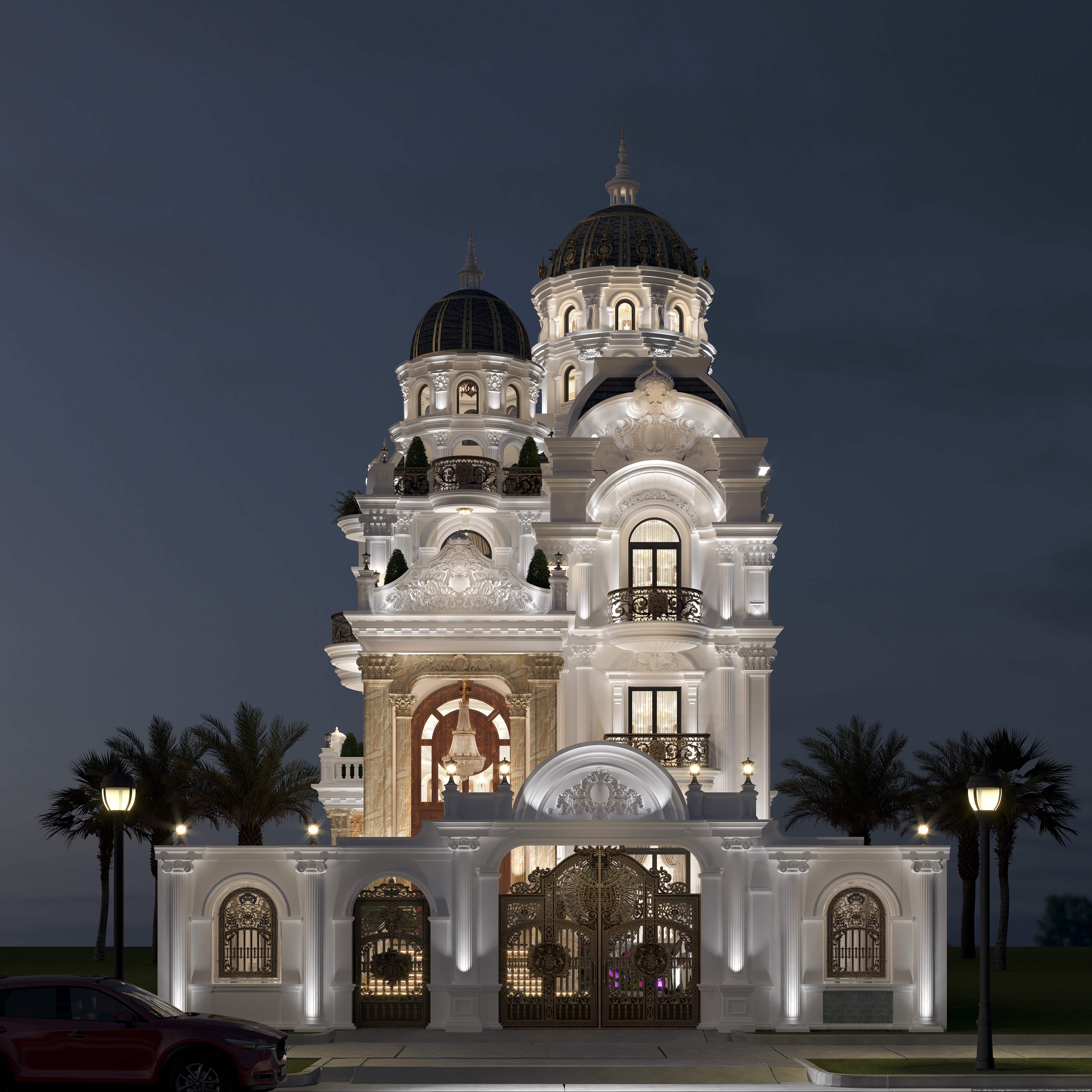 THI CÔNG BIỆT THỰ CỔ ĐIỂN TẠI LÀO – SIÊU PHẨM BIỆT THỰ 10.5x18.5M ĐẲNG CẤP,  SANG TRỌNG